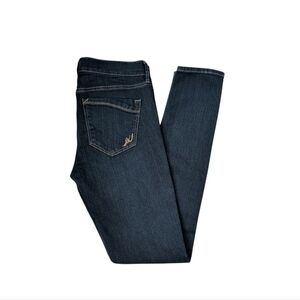 Express One Eleven Mid Rise Legging Jeans 4R Dark Wash Pockets